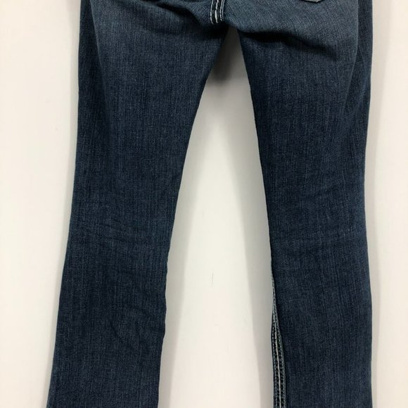 True Religion Vintage Wash Y2K low rise boot cut blue jeans 27 - Picture 8 of 16